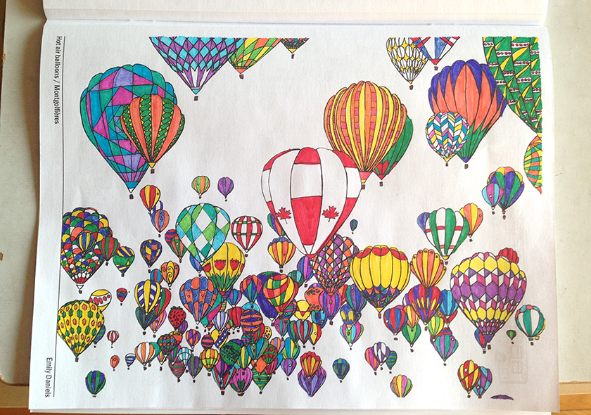Coloured hot air baloons - Montgolfières colorés
